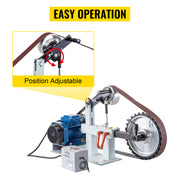 Charger l'image dans la visionneuse de galerie, Amocart 1.5KW Belt Grinder Machine 2 x 82in Variable/Constant Speed 3 Mode Electric Belt Sander for Tool Polishing Knife Making
