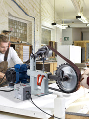 Charger l'image dans la visionneuse de galerie, Amocart 1.5KW Belt Grinder Machine 2 x 82in Variable/Constant Speed 3 Mode Electric Belt Sander for Tool Polishing Knife Making
