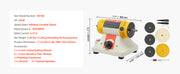 Charger l'image dans la visionneuse de galerie, Amocart Bench Buffer Polisher 1/2HP 0 to 8000RPM with 2PCS4" Cotton Wheel 3PCS 3" Abrasive Fiber Wheels Compound for Metal Wood

