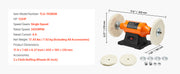 Load image into Gallery viewer, Amocart 1/2HP Bench Buffer Polisher 6-inch 3450RPM Single Speed  with 2PCS Cloth Wheels Cast Iron Base for Metal Wood Polishing
