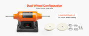 Load image into Gallery viewer, Amocart 1/2HP Bench Buffer Polisher 6-inch 3450RPM Single Speed  with 2PCS Cloth Wheels Cast Iron Base for Metal Wood Polishing
