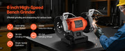 Bild in Galerie-Viewer laden, Amocart Bench Grinder 6inch Single Speed Bench Grinder High-Speed Table Grinders with Induction Motor 36/60-Grit Grinding Wheel
