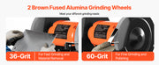 Load image into Gallery viewer, Amocart Bench Grinder 8-inch Single Speed Bench Grinder with Induction Motor Adjustable Eye Shield for Fast Sharpening Grinding
