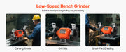 Charger l'image dans la visionneuse de galerie, Amocart Bench Grinder Single Speed Bench Grinder 1750RPM Low-Speed Table Grinders with Induction Motor Adjustable Tool Rest
