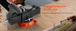 SucceBuy 5/5.5/8" Bench Vise with 360° Swivel Locking Base Vise with Anvil Jaw Width Multipurpose Vise for Clamping Round Pipe