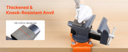 Charger l'image dans la visionneuse de galerie, Amocart Bench Vise 4.5 Inch Portable Workbench Vice with 270° Swivel Base Cast Iron Construction for Woodworking Metalworking
