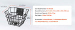 SucceBuy Front Bike Basket Electric Scooter Basket - Max Bearing 20 lbs Construct from Solid Steel Kids / Adults Bicycle Basket