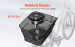Amocart Rear Bike Basket Wire Mesh Bicycle Basket with Waterproof Cover Durable Metal Bike Back Basket Fits Most Rear Bike Rack