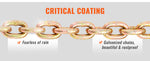 Amocart 1/2pcs Binder Chain Trailer Tow Zinc Plated Truck with Safety Grab Hooks for Logging Binder Tie Down Transport Flatbed