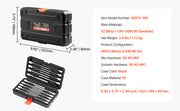 Charger l'image dans la visionneuse de galerie, Amocart Extra Long Allen Hex Bit Socket Set 18-Piece 3/8 inch Drive S2 Alloy Steel and Cr-V Steel Standard SAE and Metric

