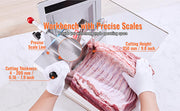 Charger l'image dans la visionneuse de galerie, Amocart Commercial Electric Meat Bandsaw Stainless Steel Countertop Bone Sawing Machine 0.16-7.9 Inch Cutting Thickness Frozen Meat Cutter with 6 Blades for Rib Pork Beef

