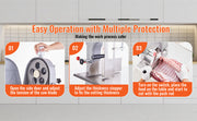 Charger l'image dans la visionneuse de galerie, Amocart Commercial Electric Meat Bandsaw Stainless Steel Countertop Bone Sawing Machine 0.16-7.9 Inch Cutting Thickness Frozen Meat Cutter with 6 Blades for Rib Pork Beef
