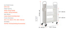 SucceBuy Rolling Library Book Cart 330lbs Capacity 30.3x15x48.0In Single Sided V-Shaped Shelves w/ 3 In Lockable Wheels for Home
