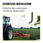 Amocart Box Blade Shank Scarifier Shank Ripper Shank with Removable Tapered Teeth and Pins for Replacement Digging Plowing