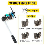 Charger l'image dans la visionneuse de galerie, Amocart Brake Line Flaring Tool 45° Double Flares for 3/16" 1/4" 5/16" 3/8" Tube Size Suitable for Soft Metal of Copper Lines
