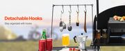 Bild in Galerie-Viewer laden, Amocart Camping Kitchen Table Folding Camp Cook Station Aluminum Portable Cook Station with Cupboard, Carrying Bag Windscreen
