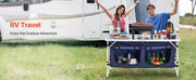 Bild in Galerie-Viewer laden, Amocart Camping Kitchen Table Folding Outdoor Cooking Table Aluminum Lightweight Portable Cook Station Foldable Camp Table
