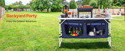 Bild in Galerie-Viewer laden, Amocart Camping Kitchen Table Folding Outdoor Cooking Table Aluminum Lightweight Portable Cook Station Foldable Camp Table
