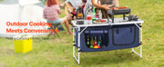 Bild in Galerie-Viewer laden, Amocart Camping Kitchen Table Folding Outdoor Cooking Table Aluminum Lightweight Portable Cook Station Foldable Camp Table
