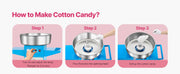 Load image into Gallery viewer, SucceBuy Electric Cotton Candy Machine with Cart Commercial Candy Floss Maker with 20.5 in Stainless Steel Bowl, Sugar Scoop
