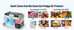 Amocart 35L 45L 55L Portable Foldable Handle Car Refrigerator with Wheel -4°F to 68°F Truck Refrigerator with APP Control Compressor Freezer for Camping Picnics Car Home Traval