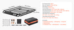 Amocart Roof Rack Basket 64x39x4.1" Universal Rooftop Cargo Carrier Anti-Rust Alloy Steel Car Top Luggage Holder for SUV Truck