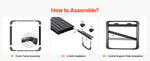 Amocart Roof Rack Cargo Carrier 48x40x5.6“ Universal Rooftop Cargo Basket Car Top Luggage Holder Anti-Rust Alloy Steel for Car