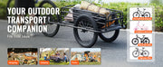 Charger l'image dans la visionneuse de galerie, Amocart 275 lbs Bike Cargo Trailer Bicycle Wagon Cart Foldable Compact Storage with Universal Hitch 20" Wheels fits Most Bike
