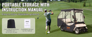Charger l'image dans la visionneuse de galerie, Amocart Golf Cart Enclosure 420D Polyester Driving Enclosure with 4-Sided Transparent Windows 4 Passenger Club Car Cover
