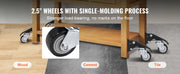 Charger l'image dans la visionneuse de galerie, Amocart 165 lbs 2.5" Set of 4 Workbench Caster Wheels Side Mounted Retractable Stepdown Wheel 360° Swivel for Tables Equipment
