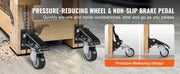 Bild in Galerie-Viewer laden, Amocart 165 lbs 2.5" Set of 4 Workbench Caster Wheels Side Mounted Retractable Stepdown Wheel 360° Swivel for Tables Equipment
