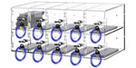 Amocart Cell Phone Storage Locker 10/20 Slots Acrylic Material w/ Door Locks &Keys Wall-Mounted Cabinet Pocket Office Classroom