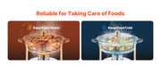 Charger l'image dans la visionneuse de galerie, Amocart 4 Pack Chafing Dish Buffet Set Stainless Steel Chafer w/4 Full Size Pan Round Catering Warmer Server for Party Banquets
