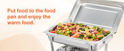 Bild in Galerie-Viewer laden, Amocart 8QT Rectangle Chafing Dish 2/4/6 Packs w/ Full Size Pans Buffet Catering Warmer Server Folding Stand Fuel Holder Tray
