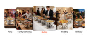 Bild in Galerie-Viewer laden, Amocart 5 Qt 2 4 Pack Round Chafing Dish Buffet Set Stainless Steel Chafer w/ 4 Full Size Pan Catering Warmer Server for Party
