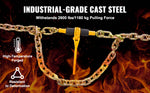 Amocart 2/4pcs Ratchet Chain Binders 1/4"-5/16" Load Binder with 2 Hooks Tie Downs Tow Chain for Flatbed Trailer Transport