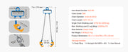 Load image into Gallery viewer, SucceBuy 2200LBS Drum Lifting Chain Sling G80 Chain Barrel Lifter with Security Hook Drums Handling Equipment for Crane Forklift

