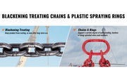 Charger l'image dans la visionneuse de galerie, Amocart Chain Sling 5/16in X 5 Ft Lifting Chains with Hooks G80 Engine Chain Hoist Lifts Lifting Sling Chains for Engine Hoist
