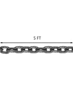 SucceBuy 5FT 8800lbs Lifting Chain Sling Double Leg with Grab Hooks G80 Mn-steel Sling Chain for Engine Hoist Heavy Duty Moving