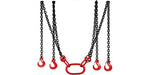 SucceBuy Lifting Chain Sling Lifts 5Tonne 1.5M 3M 4M X 5/16 Inch Heavy Duty With 4 Legs Grade Hooks and Adjuster G80 Alloy Steel