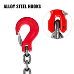 SucceBuy 5FT 8800lbs Lifting Chain Sling Double Leg with Grab Hooks G80 Mn-steel Sling Chain for Engine Hoist Heavy Duty Moving