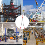 SucceBuy 5FT 8800lbs Lifting Chain Sling Double Leg with Grab Hooks G80 Mn-steel Sling Chain for Engine Hoist Heavy Duty Moving