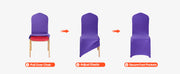 Load image into Gallery viewer, SucceBuy 50 Pcs Purple Chair Covers Polyester Spandex Chair Cover Stretch Slipcovers for Wedding Party Flat-Front Chair Covers
