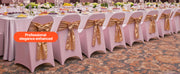 Bild in Galerie-Viewer laden, SucceBuy 50 Pcs Pink Chair Covers Polyester Spandex Chair Cover Stretch Slipcovers Flat-Front Chair Covers for Wedding Party
