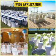 Load image into Gallery viewer, Amocart 100Pcs Wedding Chair Covers Stretch Polyester Spandex Slipcover Folding Flat Front Chair Covers for Hotel Dining Party
