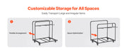 Charger l'image dans la visionneuse de galerie, Amocart 400 LBS Folding Chair Rack Cart with Swivel Casters fit 5 Tables+14 Chairs Storage Dolly Chair Holder for Party Hotel

