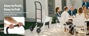 Bild in Galerie-Viewer laden, Amocart 150LBS Folding Chair Rack Metal Chair Storage Cart with Rubber Wheels Push-Style Chair Holder for Stacking 10 Chairs
