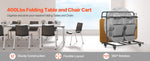 Amocart 400 LBS Folding Chair Rack Cart with Swivel Casters fit 5 Tables+14 Chairs Storage Dolly Chair Holder for Party Hotel
