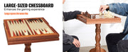 Charger l'image dans la visionneuse de galerie, Amocart 18 Inch 3-IN-1 Chess Checkers Backgammon Table Set Premium Wooden Chess Table Deluxe Combo Game Table Furniture Set
