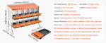 SucceBuy Chicken Nesting Boxes Metal Egg Laying Boxes with Protective Collection Lids Roll Out Nesting Box Easy Assemble for Hen
